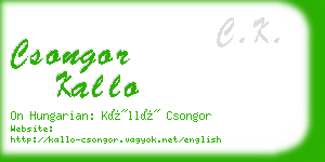csongor kallo business card